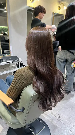 ロング カラー カラー/クロスパーマ /髪質改善/AiNAのヘアスタイル