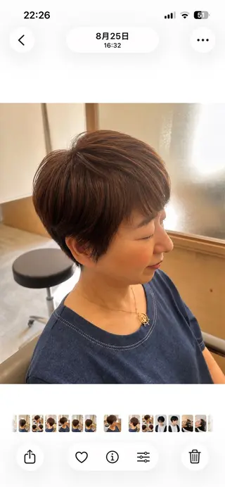 ショート カラー 久木原 ゆりのヘアスタイル