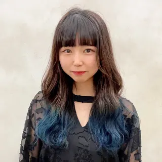 ロング カラー 髪質改善⌇透明感 カラー⌇川上葵のヘアスタイル