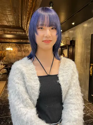 ミディアム カラー 圧倒的デザイン力 店長🎨RENAのヘアスタイル