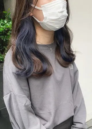 セミロング カラー 矢野 晃平のヘアスタイル