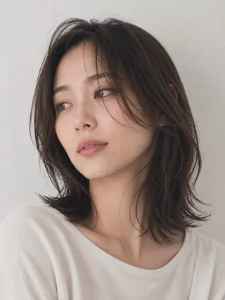 ミディアム カラー むっちー/超高濃度 水素髪質改善サロンのヘアスタイル