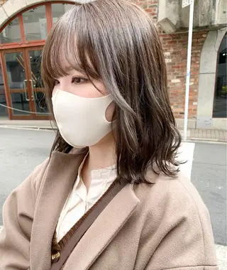 ミディアム カラー 樫原裕二/似合わせ カット/透明感カラーのヘアスタイル