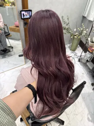 ロング カラー 透明感カラー/パーマ 🌀アオノのヘアスタイル