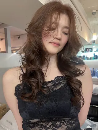 セミロング カラー ヘアセット🌷カラー 🌷似合わせmaoのヘアスタイル