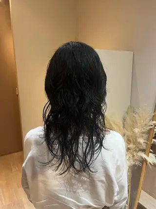 ロング パーマ ramphy 柴原 夢奈のヘアスタイル