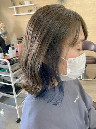 ミディアム カラー 植田 敬太のヘアスタイル