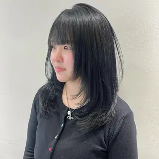 ロング カラー ヘアアレンジ 韓国ヘア/レイヤー/ 🩶ツブラ🩶のヘアスタイル