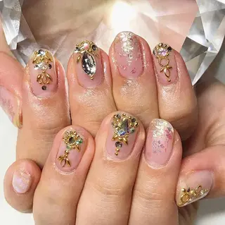 ネイル 渋谷／チップ長さ出し 👑アプレgel-xのネイルデザイン