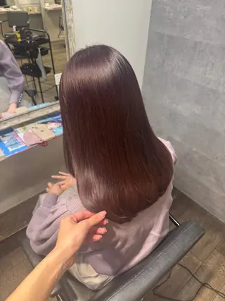 ミディアム カラー Rena/韓国 /ワンホンヘアのヘアスタイル