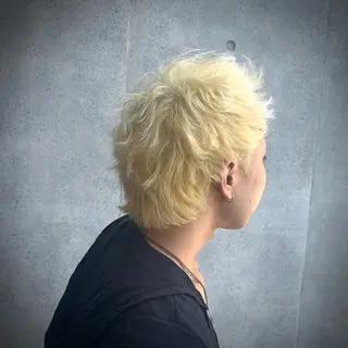 メンズ アニメデザイン美容師 ブリーチカラー/僚汰のヘアスタイル