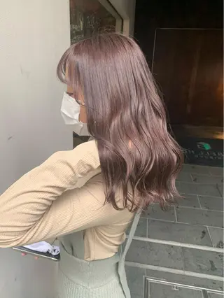 セミロング カラー 矢野 晃平のヘアスタイル
