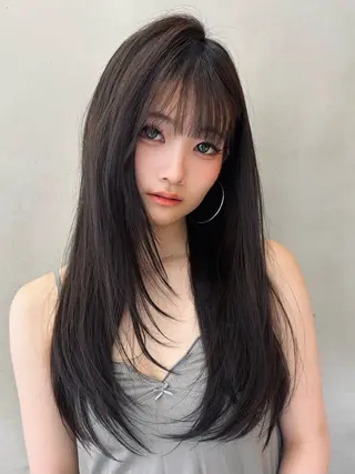 ロング カラー 色気レイヤースタイル 洒落色気ヘアマサトのヘアスタイル