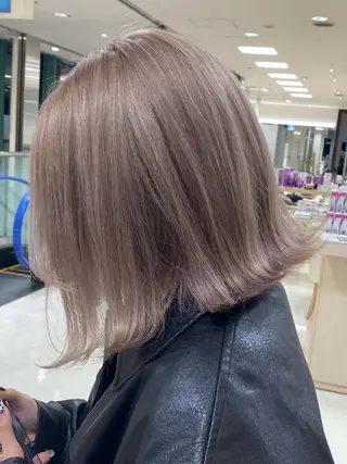 ミディアム カラー ブリーチ✨/似合わせ カラー🎀/Yuzuのヘアスタイル