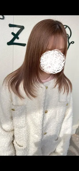 セミロング 久留生 隼斗のヘアスタイル