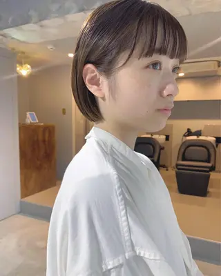 ショート カラー ボブパーマコテ巻き風 パーマNo1深江秀平のヘアスタイル