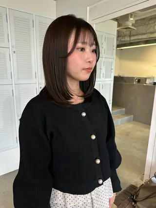 ミディアム カラー 和田 あおいのヘアスタイル