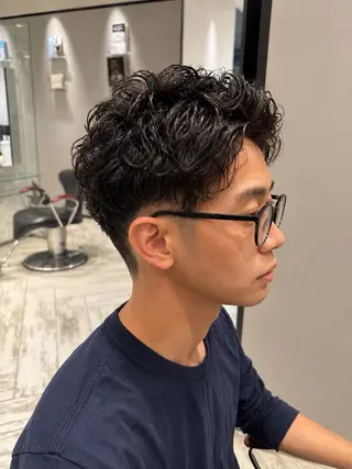 パーマ メンズ 鈴木 瑛介のヘアスタイル