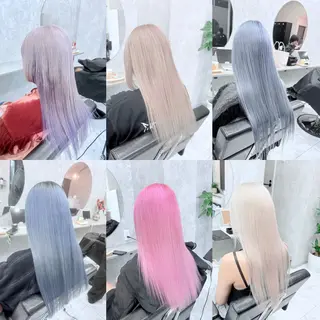 ロング カラー 🌈派手髪ハイトーン 🌈鈴木亮太🌈のヘアスタイル