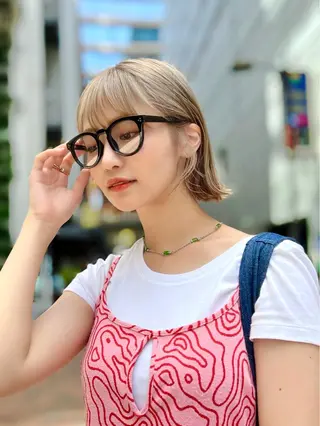 ミディアム カラー レイヤー専門家 ダブルカラー修のヘアスタイル