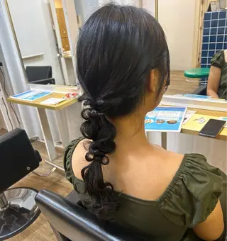 ロング ブリーチなしベージュ /ヘアセット/ミユのヘアスタイル