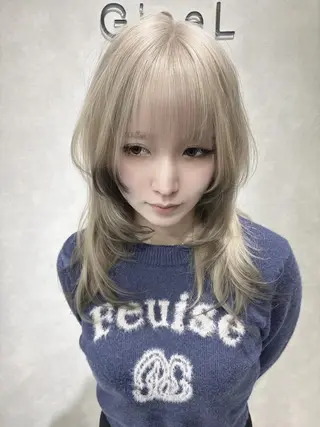 ミディアム カラー lafit ラフィット 下大利のヘアスタイル