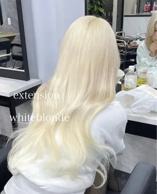 ロング カラー エクステ🩵ブリーチ 韓国ヘア🩵KAEのヘアスタイル