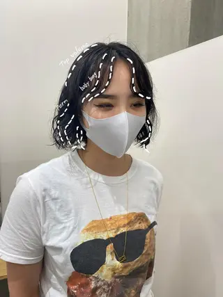 ショート パーマ 韓国好き🇰🇷 美容師MIKUのヘアスタイル