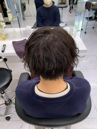 ショート カラー パーマ メンズ メンズパーマ特化 TAIGAのヘアスタイル