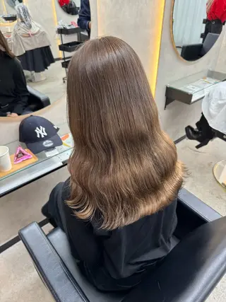 セミロング カラー ケアブリーチ🌺韓国 レイヤー🪽‪とわのヘアスタイル