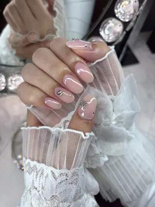 ネイル 24時まで❤︎韓国、 ワンホンネイルのネイルデザイン