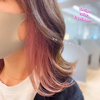 ミディアム カラー 森本玲🎶 天王寺のヘアスタイル