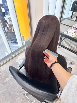 セミロング カラー ヘアアレンジ 💟ケア×ハイトーン 💟/ミオのヘアスタイル