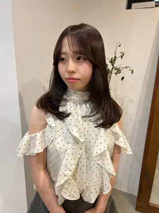 ミディアム カラー 透明感カラー/ mizukiのヘアスタイル