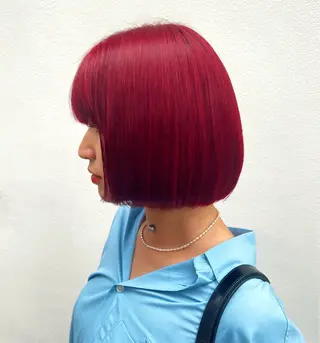 セミロング カラー 柔め透明感血色カラー 暖色/レイヤー/ゆいのヘアスタイル
