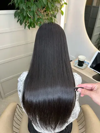ロング 縮毛矯正・髪質改善 特化 出納 直起のヘアスタイル