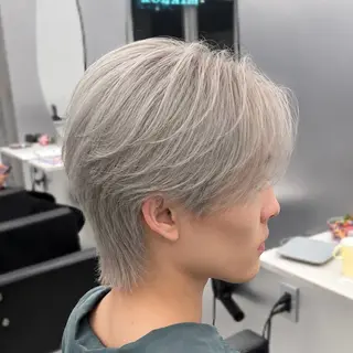 ミディアム カラー メンズ ʜᴀʀᴜᴋᴀ♱メンズ ウルフ/ブリーチのヘアスタイル