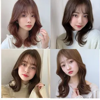 ミディアム 似合わせレイヤー モテカラー🤍三科のヘアスタイル