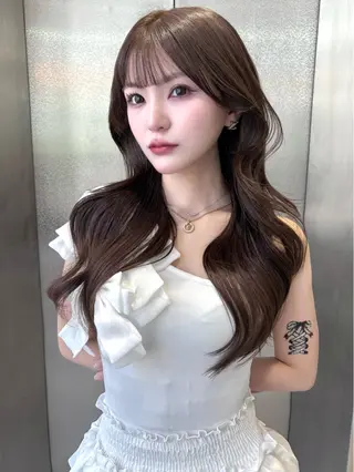 ロング カラー 透明感カラー Nau🎀のヘアスタイル