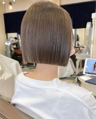 しょうのともき ボブ／ブラウンカラーのヘアスタイル