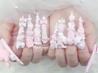 ネイル MoMoA Nail ネイル長さ出し専門店のネイルデザイン