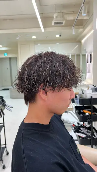 メンズ 横浜/メンズカット 曲がる縮毛矯正のヘアスタイル