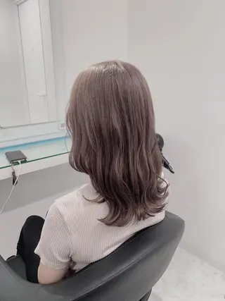 ミディアム カラー ヘアアレンジ ダブルカラー｜ なおき｜池袋美容師のヘアスタイル