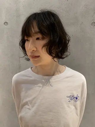 ミディアム カラー パーマ パーマ　地毛風カラー /横山大樹のヘアスタイル
