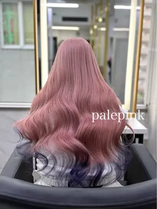 ロング カラー エクステ🩵ブリーチ 韓国ヘア🩵KAEのヘアスタイル