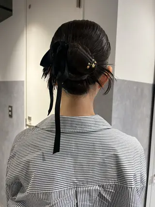 ベージュ、ブラウン ／ボブ　ユミのヘアスタイル