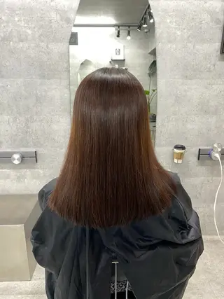 セミロング Riho/髪質改善/ 透明感カラー🥣🤍のヘアスタイル