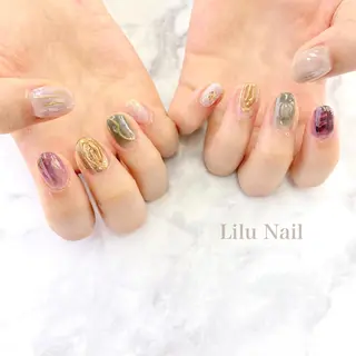 ネイル モチの良さ◉ フィルインネイル♡のネイルデザイン