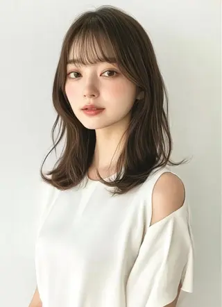 ミディアム 韓国風/髪質改善/ ナガヤアキラのヘアスタイル