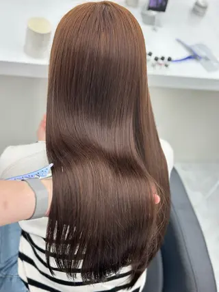ロング カラー ヘアアレンジ 艶カラー/ハイトーン /レイヤーカットのヘアスタイル